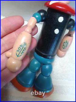 Vtg Original 1932 Popeye the sailor Chein 8 wooden doll cartoon figure