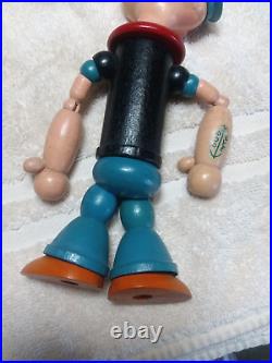 Vtg Original 1932 Popeye the sailor Chein 8 wooden doll cartoon figure