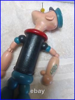 Vtg Original 1932 Popeye the sailor Chein 8 wooden doll cartoon figure