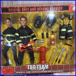 Vtg Power Team Elite GI Joe 12 Firefighter Action Figure Accessory Toy Lot NIB