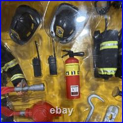 Vtg Power Team Elite GI Joe 12 Firefighter Action Figure Accessory Toy Lot NIB