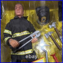 Vtg Power Team Elite GI Joe 12 Firefighter Action Figure Accessory Toy Lot NIB