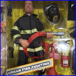 Vtg Power Team Elite GI Joe 12 Firefighter Action Figure Accessory Toy Lot NIB