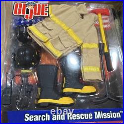 Vtg Power Team Elite GI Joe 12 Firefighter Action Figure Accessory Toy Lot NIB