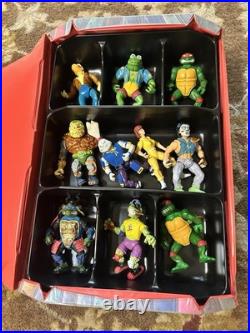 Vtg Teenage Mutant Ninja Turtle TMNT Playmates Collectors Case Lot of 20 figures