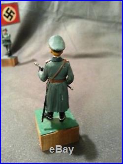 WW II, Vintage Metal Toy German WW2 Soldiers, Painted, Lot OF 3 figures