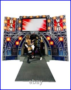 WWE RAW Is War 3-in-1 Custom Entrance Stage Playset Jakks WWF Vintage Wrestling
