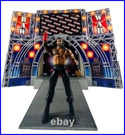 WWE RAW Is War 3-in-1 Custom Entrance Stage Playset Jakks WWF Vintage Wrestling