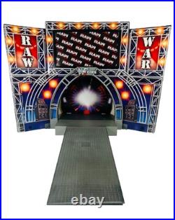 WWE RAW Is War 3-in-1 Custom Entrance Stage Playset Jakks WWF Vintage Wrestling