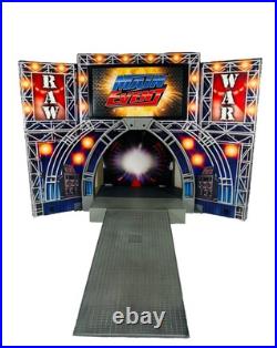 WWE RAW Is War 3-in-1 Custom Entrance Stage Playset Jakks WWF Vintage Wrestling