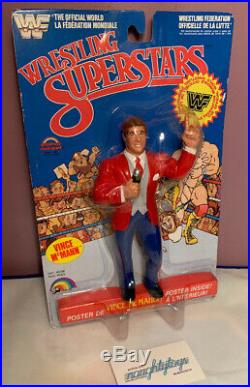 WWF LJN Vince McMahon Wrestling Figure MOC NEW 80s 1988 Rubber Grand Toys Vtg