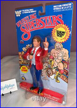 WWF LJN Vince McMahon Wrestling Figure MOC NEW 80s 1988 Rubber Grand Toys Vtg