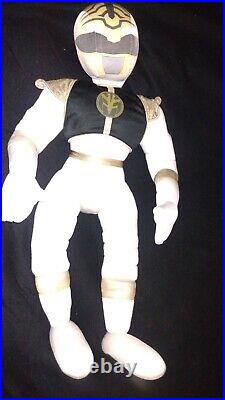 White Ranger Power Rangers 30 Plush Figurine 1994 vintage