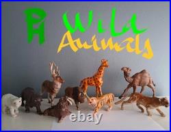 Wild Animals, (Zoo, Safari) Vintage figures made in Spain 50's By Pech Hnos(PH)