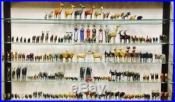 Wooden Erzgebirge Noah's ark 19th century, 256 animals, birds, figures, folk art