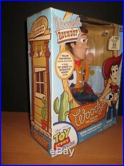 Woody's Roundup Talking Figure Toy Story Collection Vintage Thinkway Toys NEW