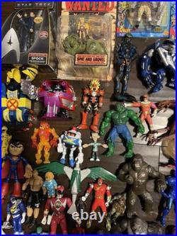 X-Men Action Figure Lot Marvel Power Rangers DC 70+ Vintage Toys